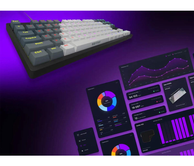 Lorgar Azar 514TKL RGB Czarna LRG-GK514TKL-BK-US - 1326964 - zdjęcie 13